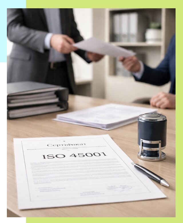 Сертификат ISO 45001 в Бугуруслане под ключ от 45855 р. | Алешин-Бгр